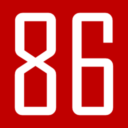 86it Red Background
